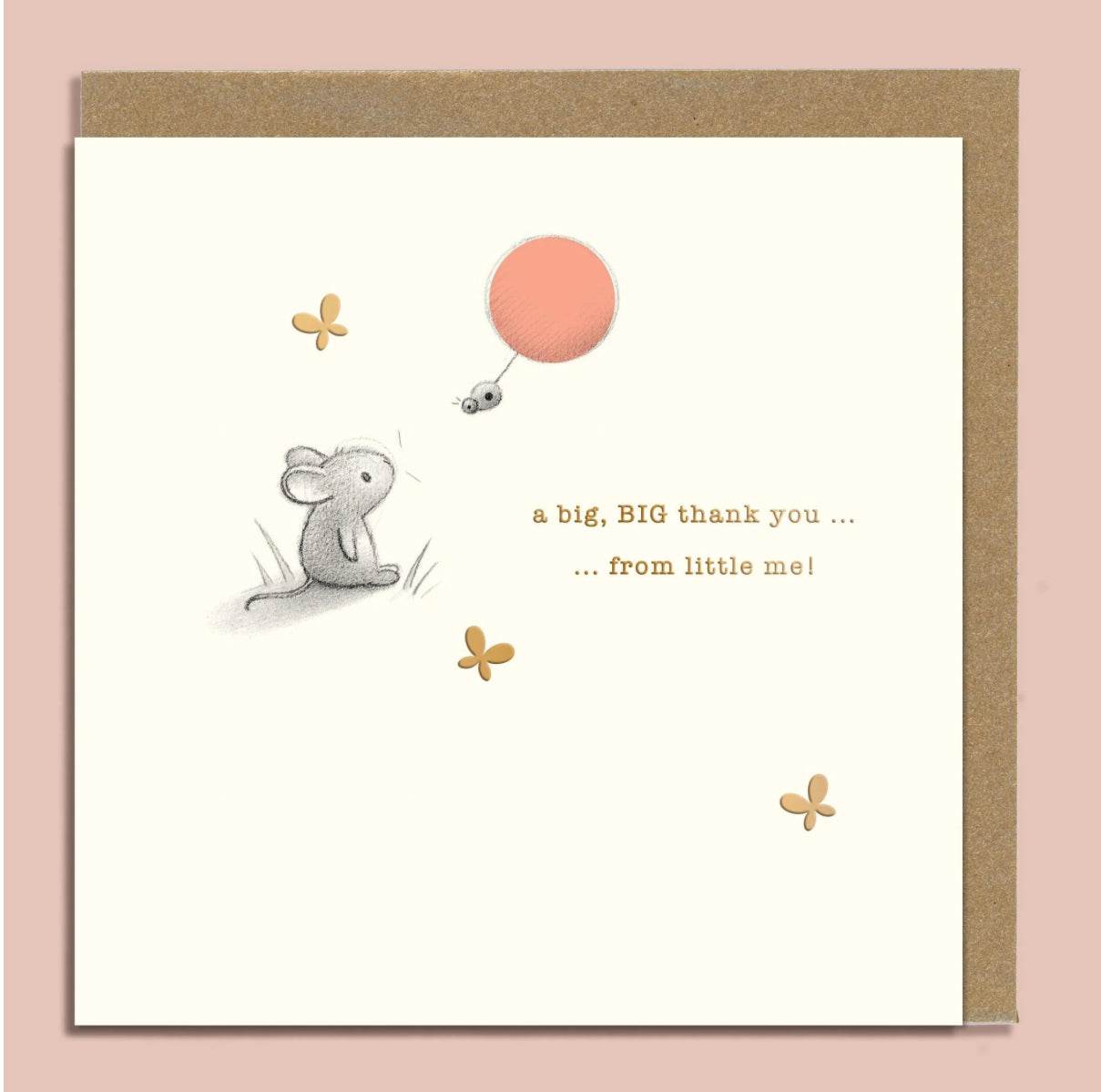 Big, Big Thank You Mouse - Ginger Betty Card