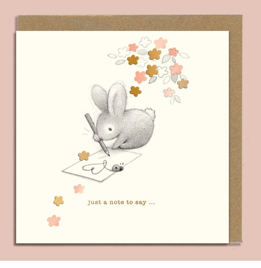 Just a Note to Say Rabbit - Ginger Betty Card