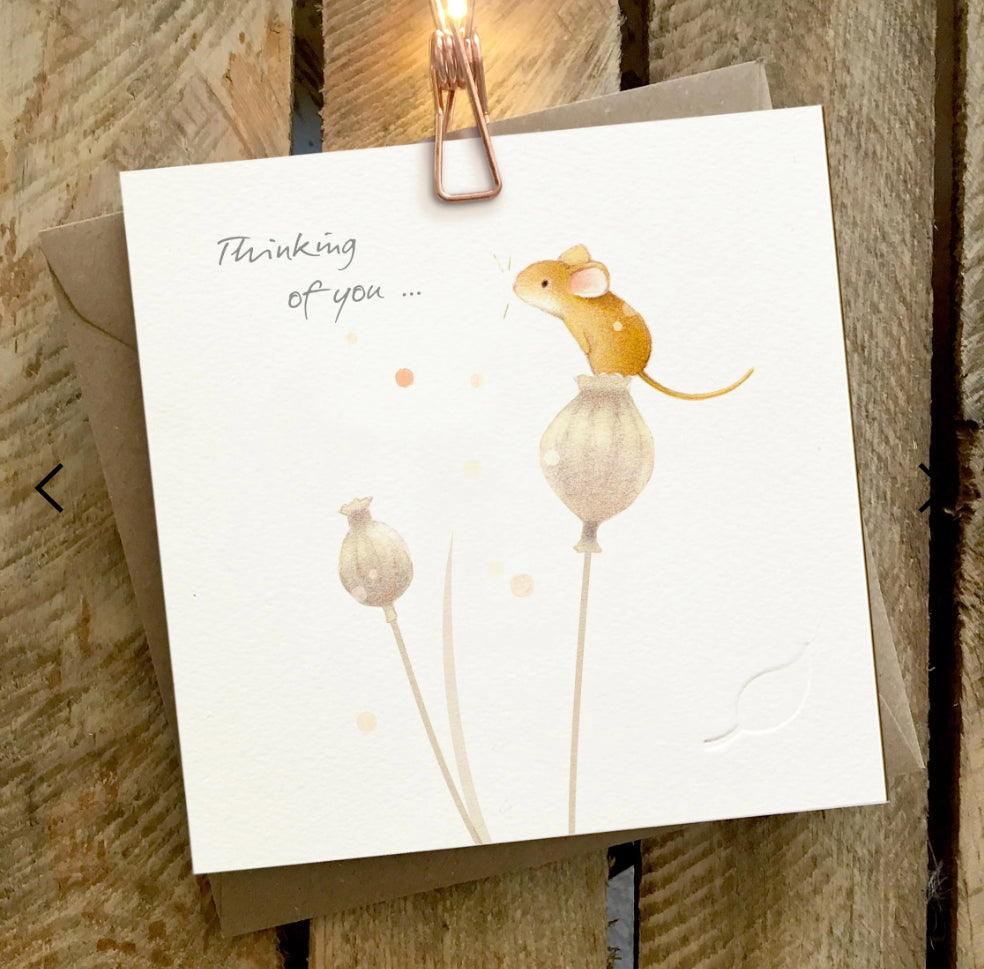 Thinking of you Mouse - Ginger Betty Card