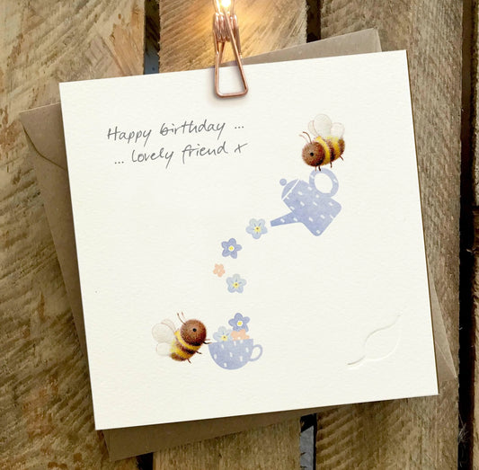 Happy Birthday Lovely Friend - Ginger Betty Card