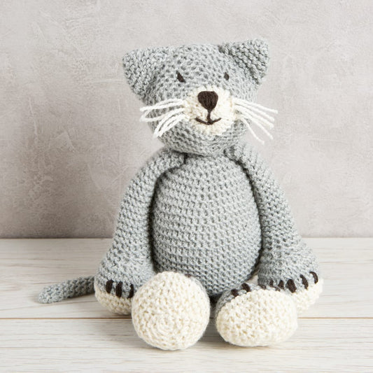 Chloe the Cat Knitting Kit - Grey