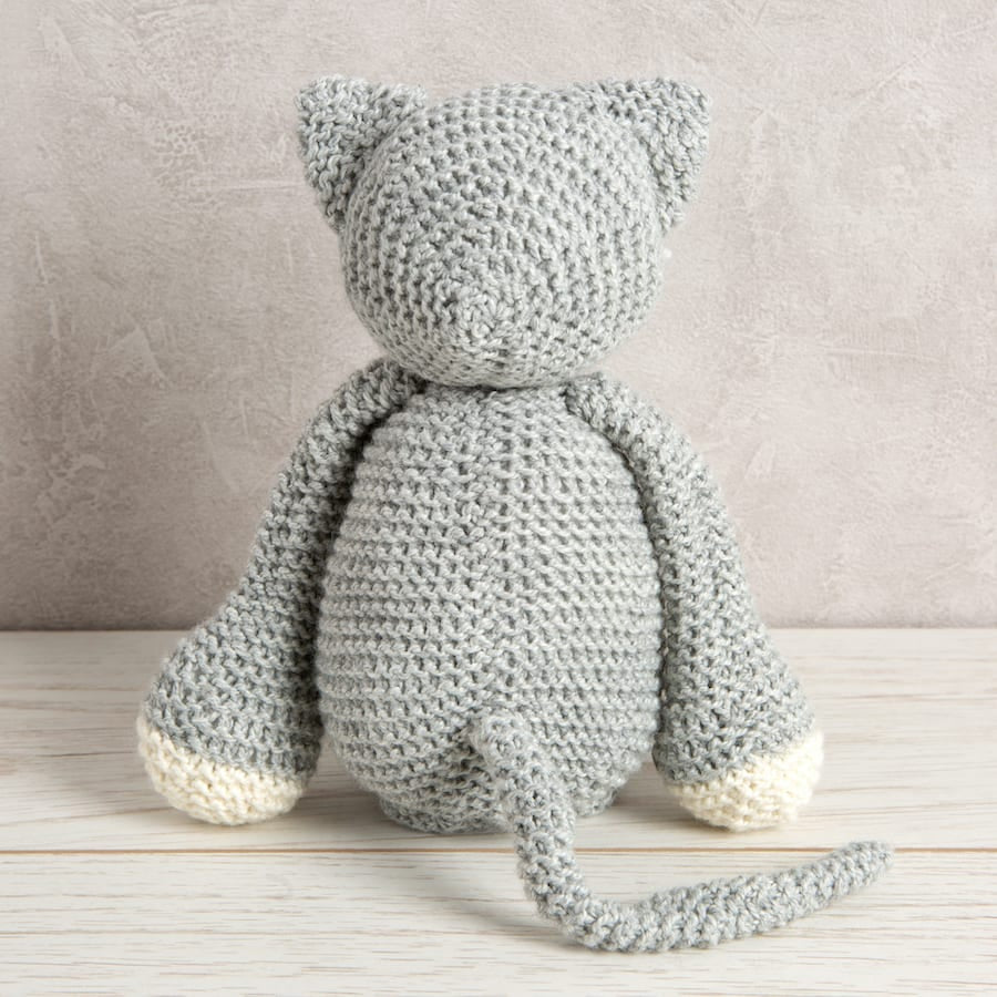 Chloe the Cat Knitting Kit - Grey