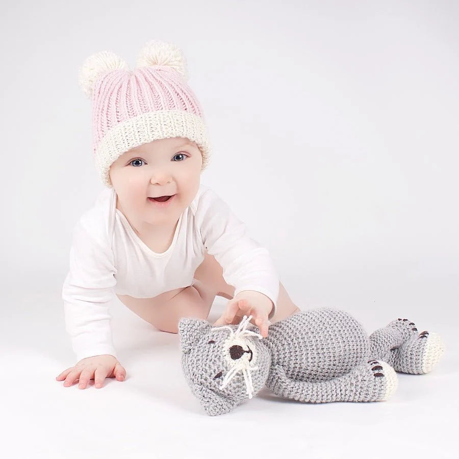 Chloe the Cat Knitting Kit - Grey