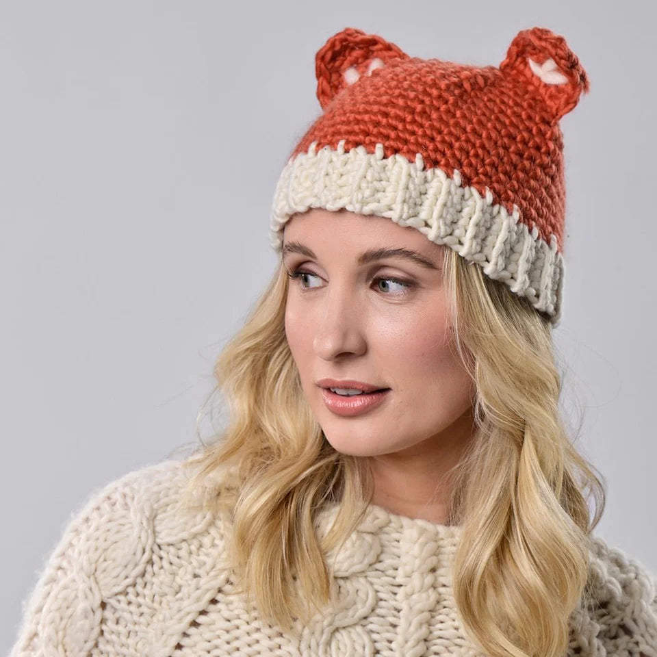 Adult Fox Hat Crochet Kit