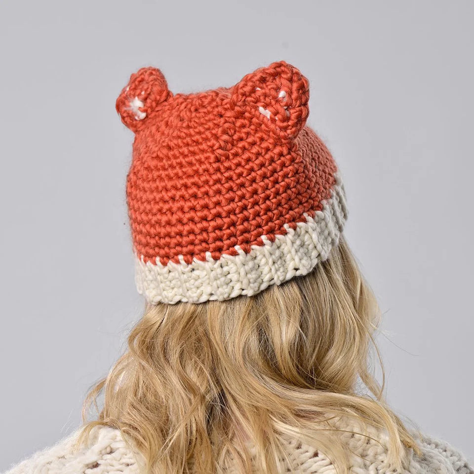 Adult Fox Hat Crochet Kit