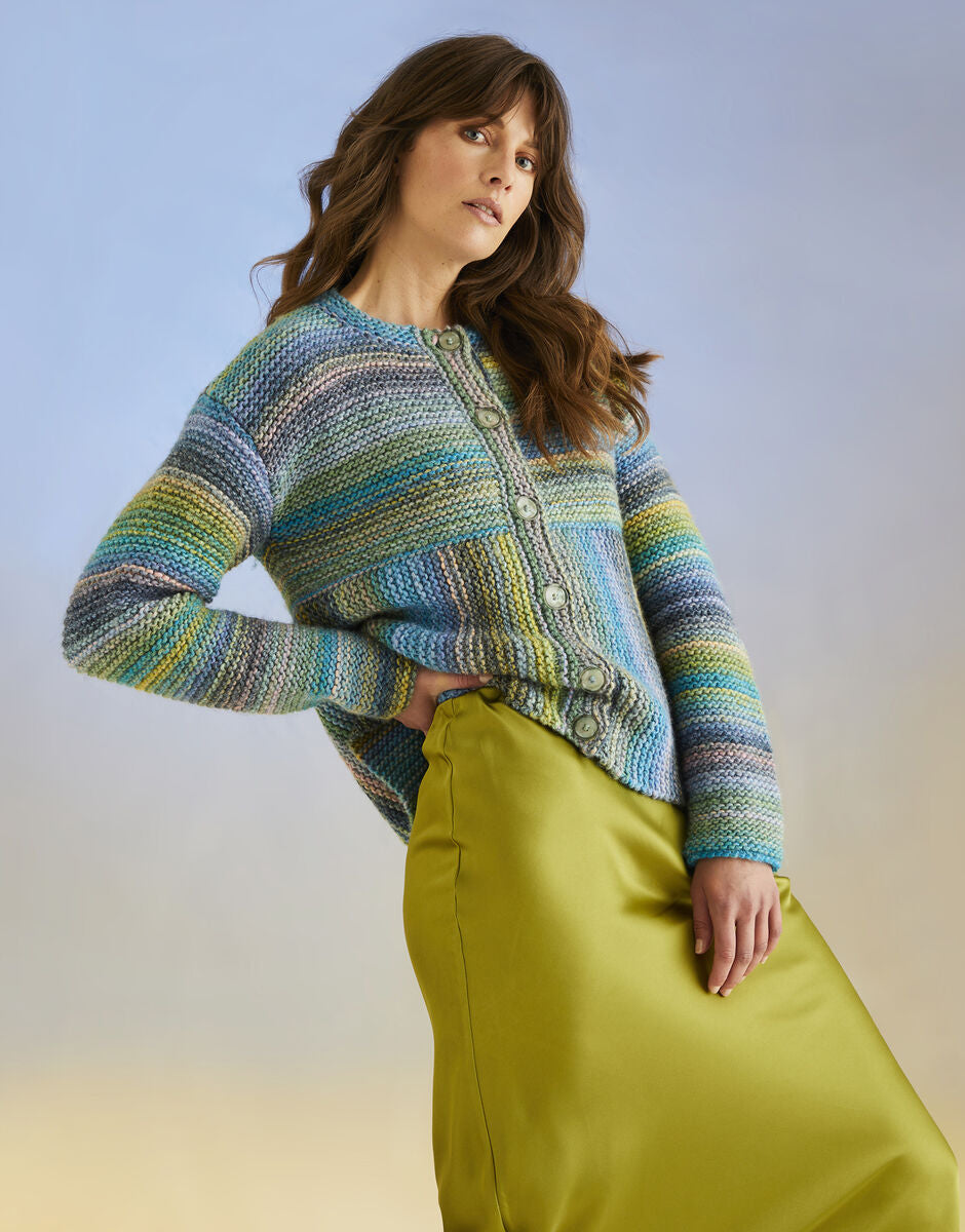 Pattern - RIP TIDE CARDI IN SIRDAR JEWELSPUN WITH WOOL CHUNKY