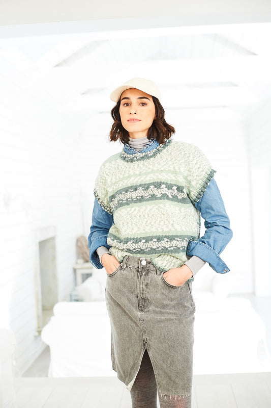 Pattern 10075 - Tank Tops & Snood - Easy Fair Isle Effect