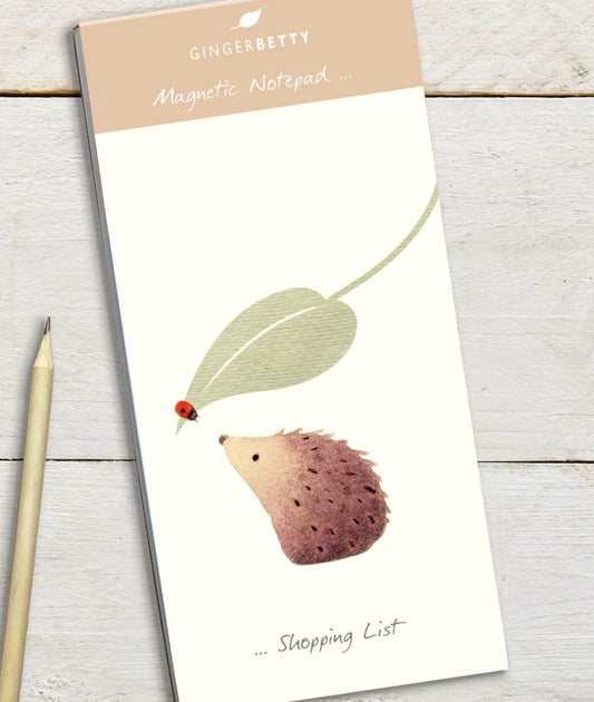 Hedgehog & Ladybird Magnetic Notepad
