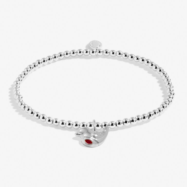 Christmas Cracker 'Christmas Robin' Bracelet In Silver Plating