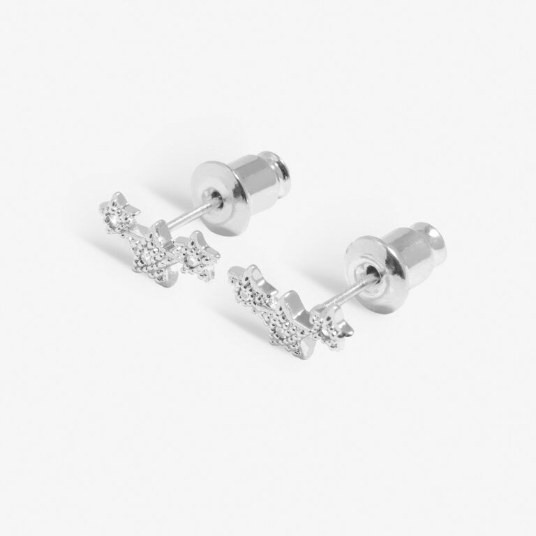 Earring Bauble 'Merry Christmas' Stud Earrings In Silver Plating