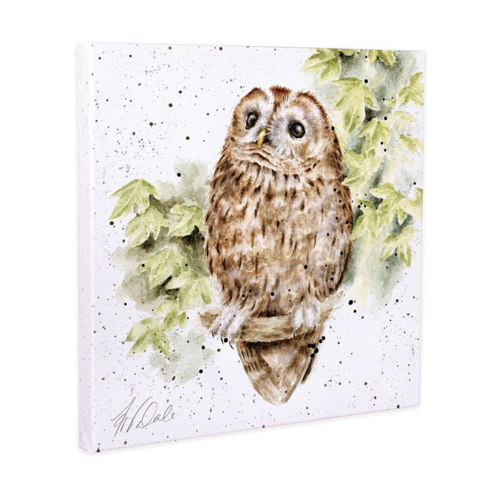 ‘Treetops’ Owl Canvas Small - by Wrendale