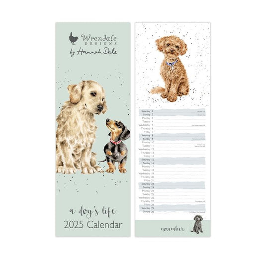 Wrendale A Dog’s Life Slim Calender 2025