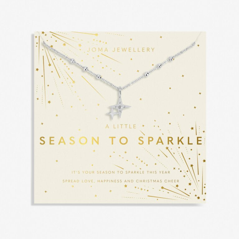 Christmas A Little 'Season To Sparkle' Necklace In Silver Plating