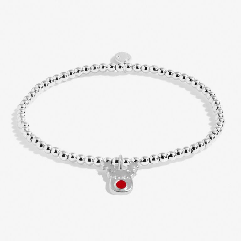 Kids' Christmas A Little 'Rudolph The Reindeer' Bracelet In Silver Plating