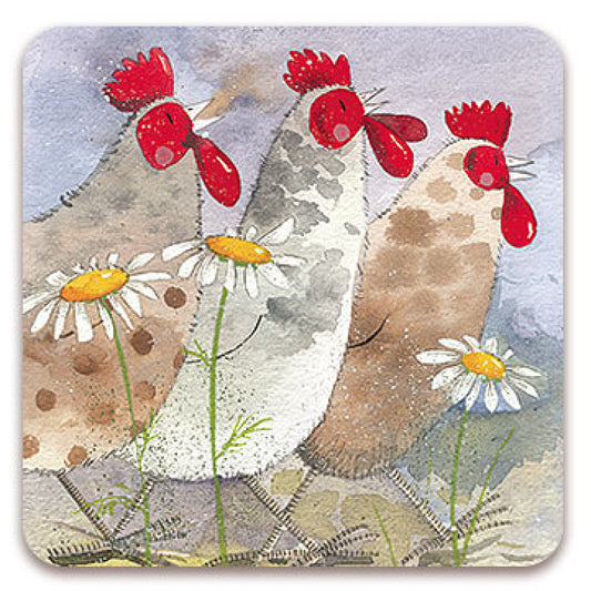 Three Hens Fridge Magnet