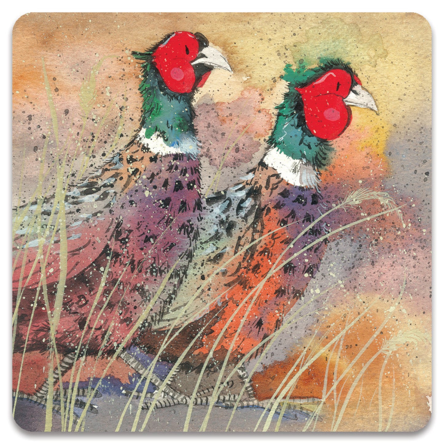 Pleasant Pheasants Fridge Magnet