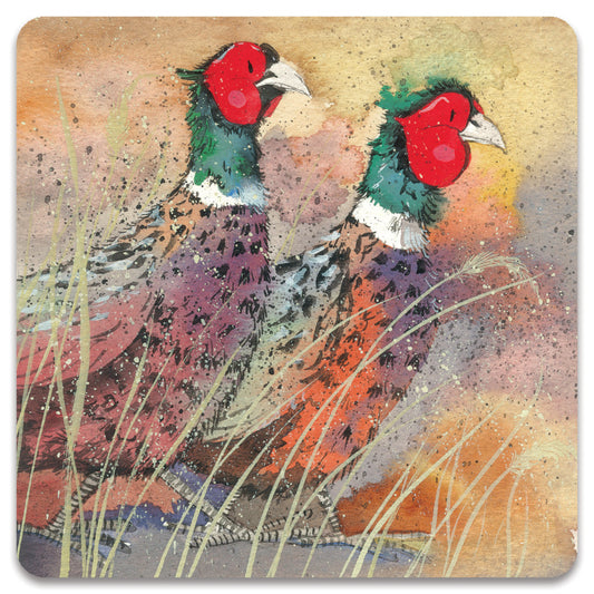 Pleasant Pheasants Fridge Magnet
