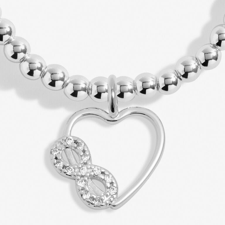 A Little 'Friends Make You Laugh Louder, Smile Brighter And Dream Bigger' Bracelet In Silver Plating