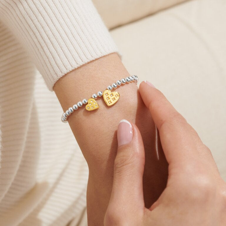 Christmas Boxed A Little 'With Love' Bracelet In Silver And Gold Plating