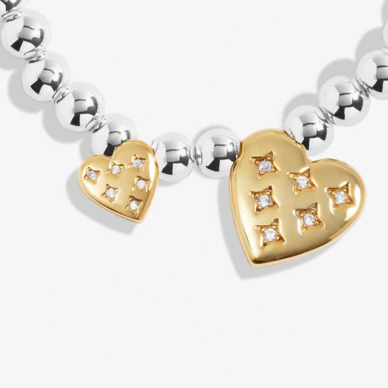 Christmas Boxed A Little 'With Love' Bracelet In Silver And Gold Plating