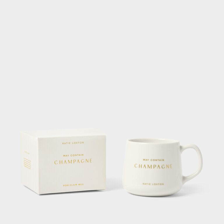 May Contain Champagne Porcelain Mug