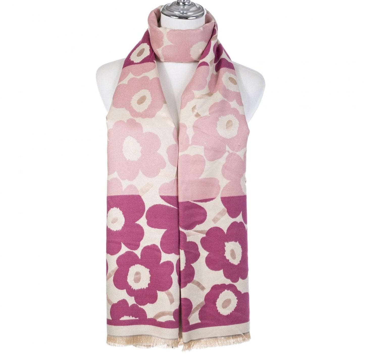 Pink Flowers Scarf