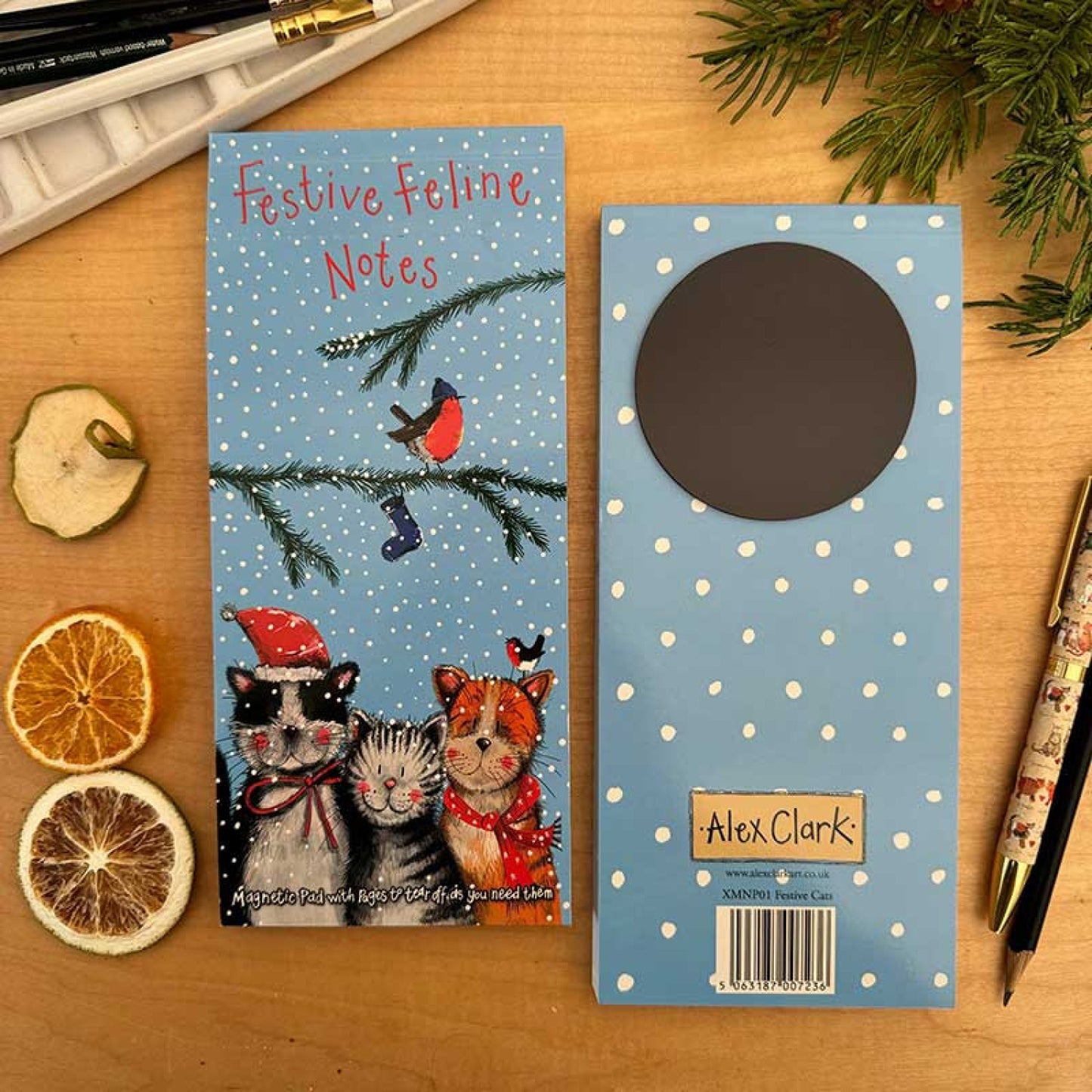 Festive Cats Magnetic To Do List