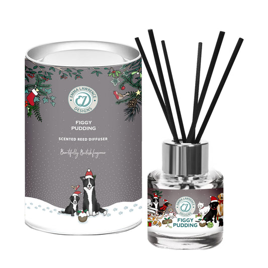 Figgy Pudding 50ml Christmas Reed Diffuser - Emma Lawrence