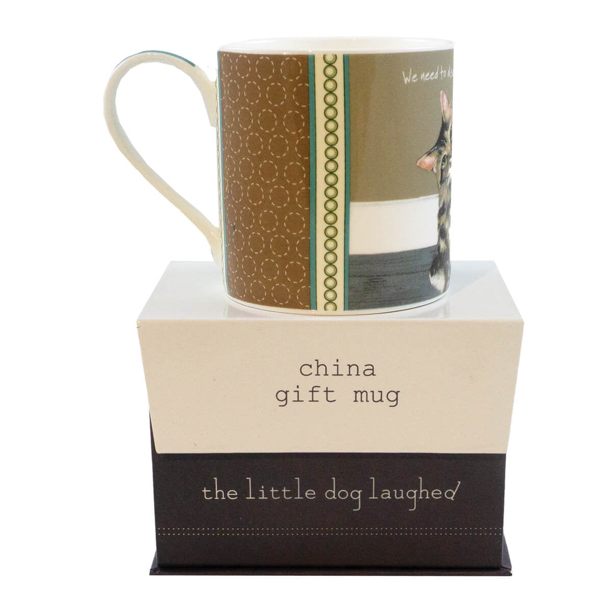 Tabby Cat Menu Mug by Little Dog Laughed