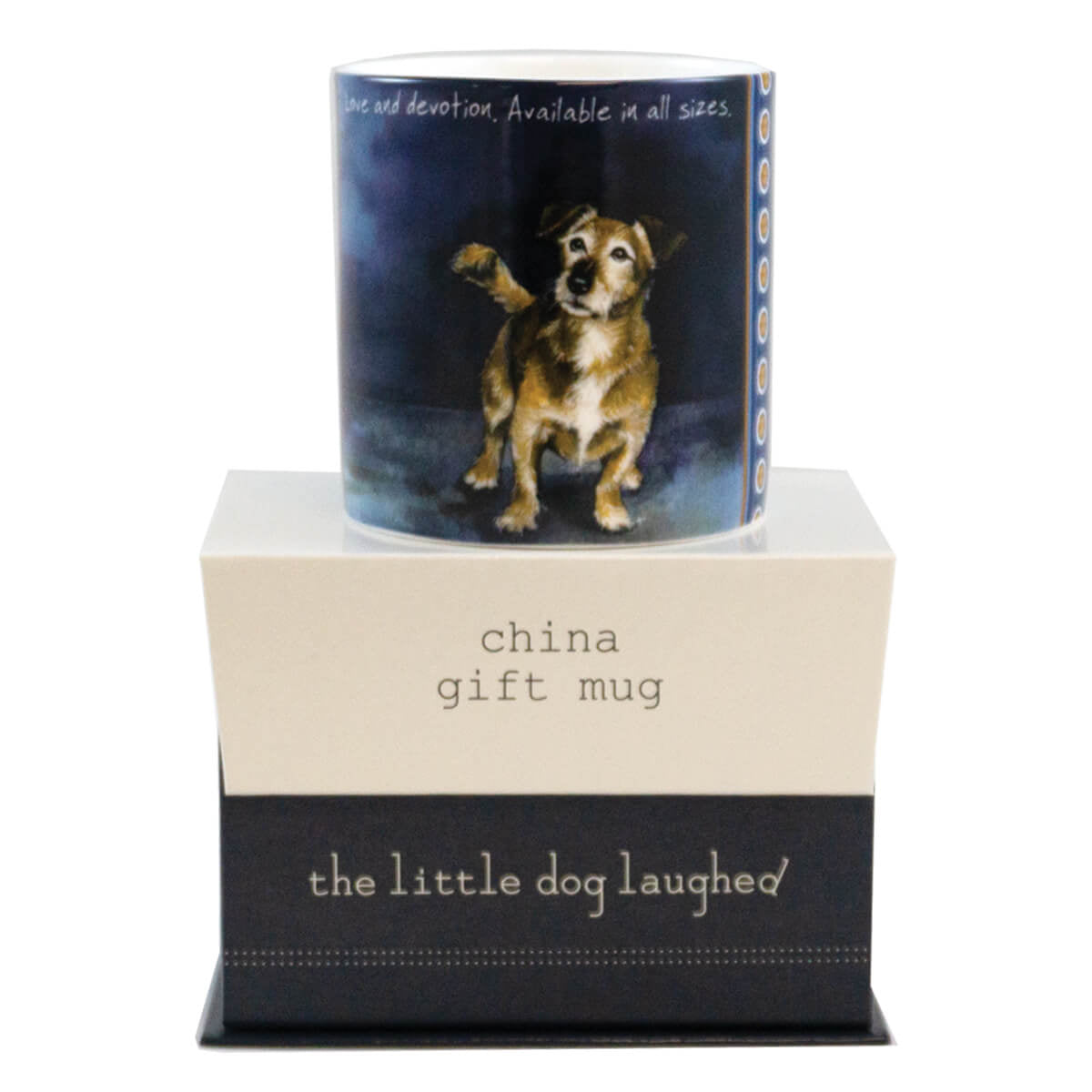 Love and Devotion Terrier Dog Mug by Little Dog Laughed