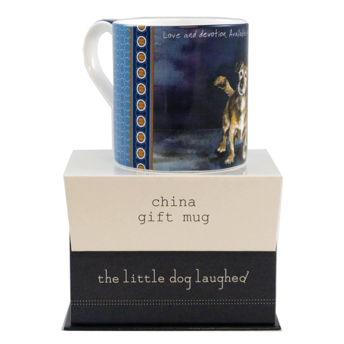 Love and Devotion Terrier Dog Mug by Little Dog Laughed