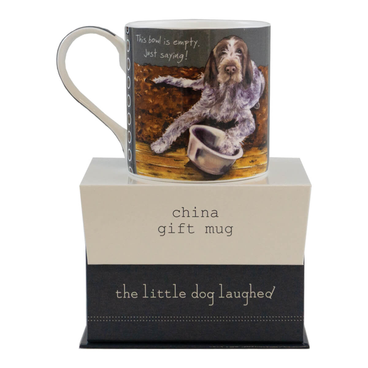 The Bowl is Empty Italian Spinone Mug by Little Dog Laughed