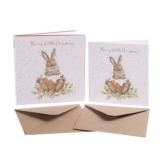 ‘Merry Little Christmas’ Rabbit Card Box Set by Wrendale Designs