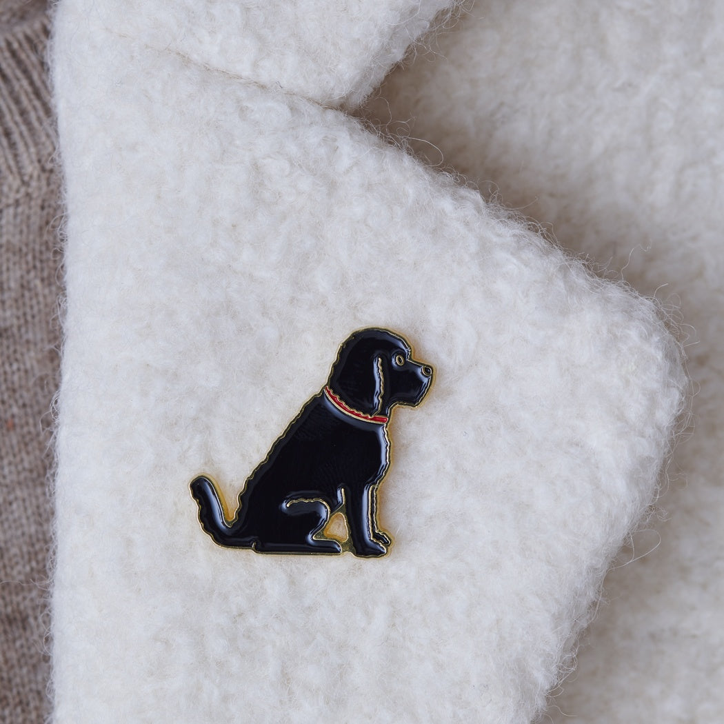 Cockapoo / Labradoodle (Black) Christmas Dog Pin