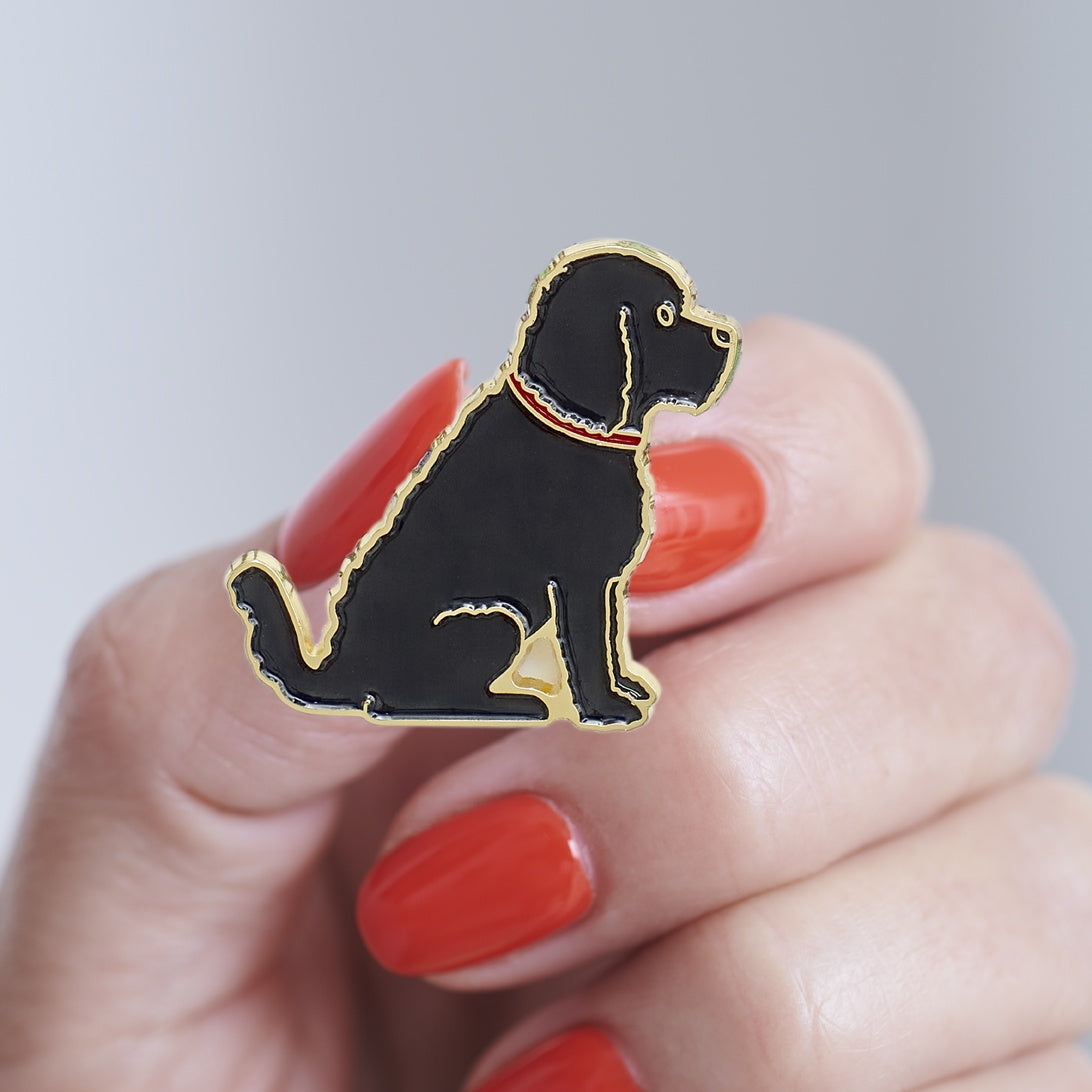 Cockapoo / Labradoodle (Black) Christmas Dog Pin