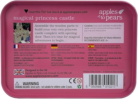 Apples To Pears Gift In A Tin Magical Princess Castle