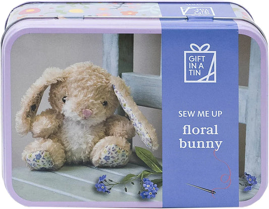 Apples To Pears Gift In A Tin Sew Me Up Floral Bunny