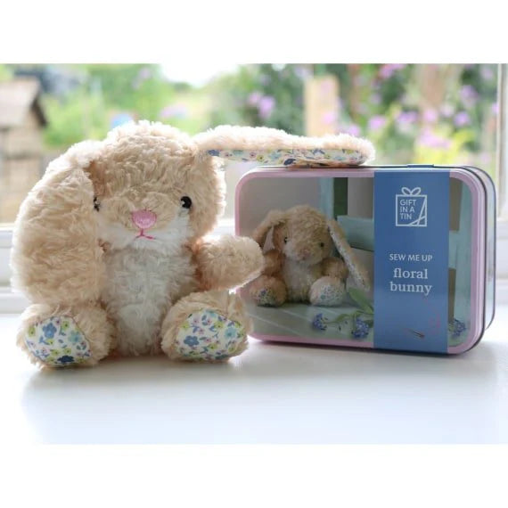 Apples To Pears Gift In A Tin Sew Me Up Floral Bunny