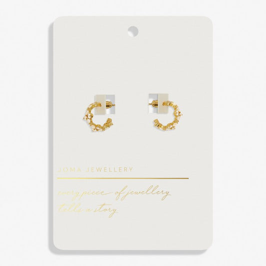 Joma Style Stories Pavé Clover Hoop Earrings