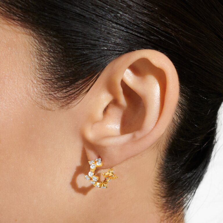 Joma Style Stories Pavé Clover Hoop Earrings