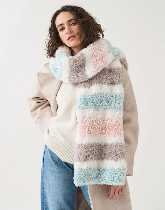 Pattern - Sweet Striped Scarf Knitting Pattern by Sirdar 10814