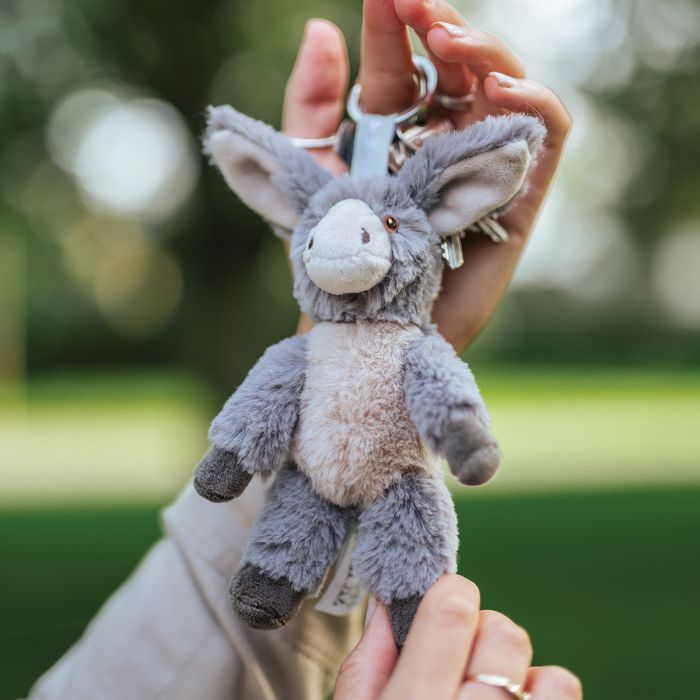 Jack Donkey Plush Keyring by Wrendale Designs