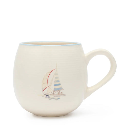 Coastal Boats Stoneware Mug