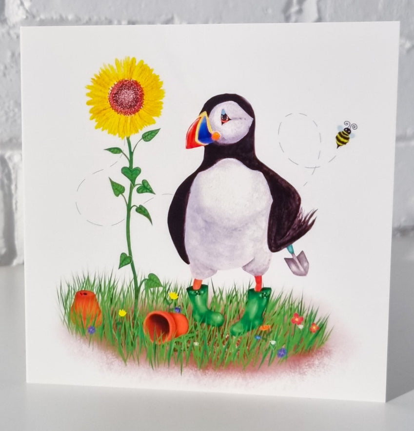 Potterin’ Puffin Card