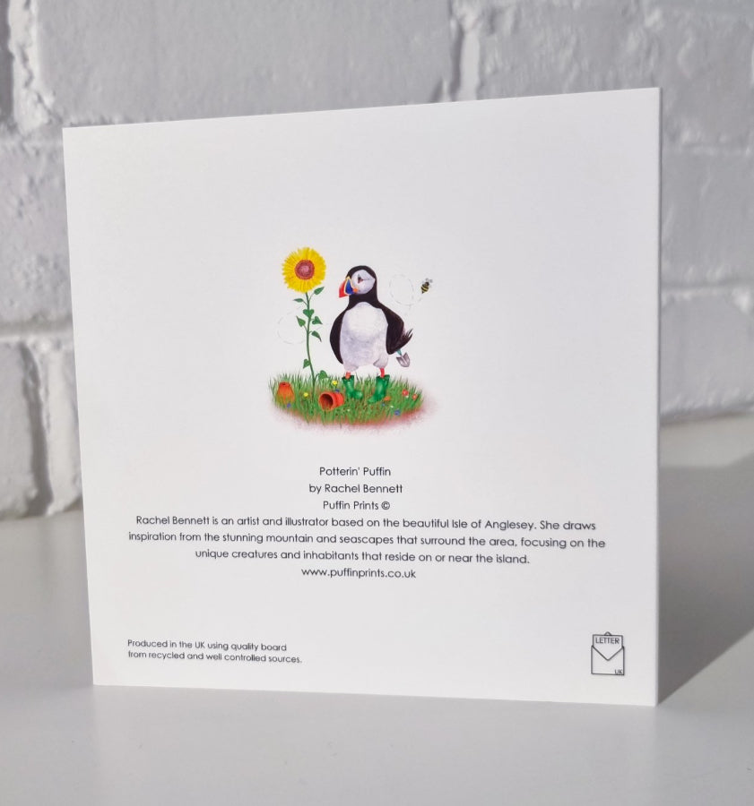 Potterin’ Puffin Card