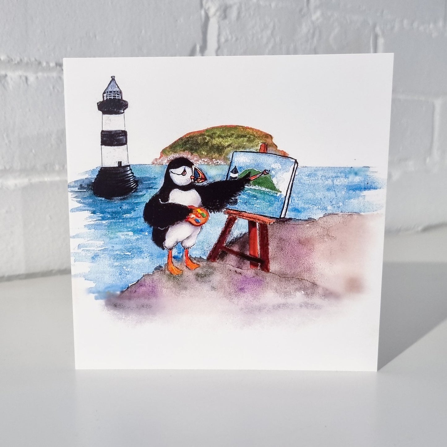 Paintin’ Puffin Card