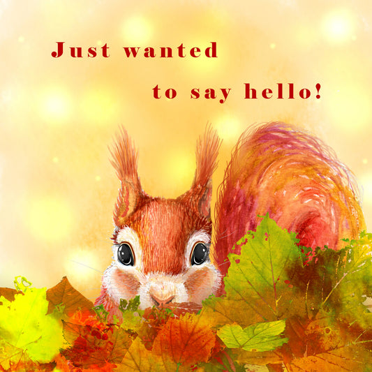 Just wanted to say Hello! Card by Puffin Prints