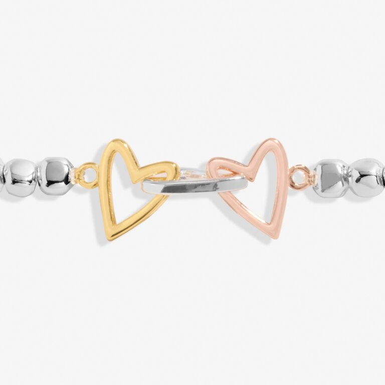 Joma Forever Yours 'Sister Together Always' Trio Bracelet In Silver, Gold And Rose Gold Plating