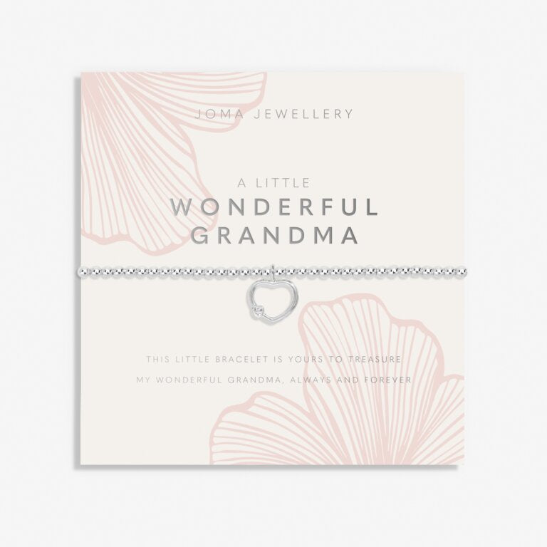 Joma Grandmother A Little 'Wonderful Grandma' Bracelet In Silver Plating