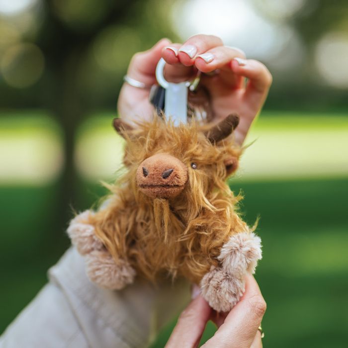 Gordon Highland Cow Plush Character Keyring